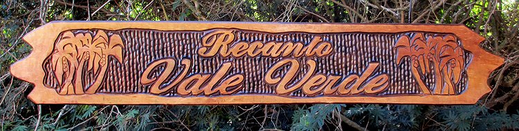 Placa Entalhada - Recanto Vale Verde