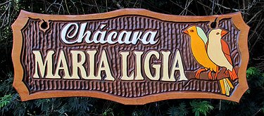 Placa Entalhada - Chácara Maria Lígia