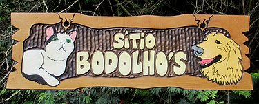 Placa Entalhada - Sítio Bodolho's