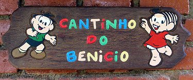 Placa Entalhada - Cantinho do Benício