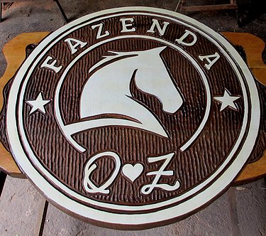 Placa Entalhada - Fazenda QZ