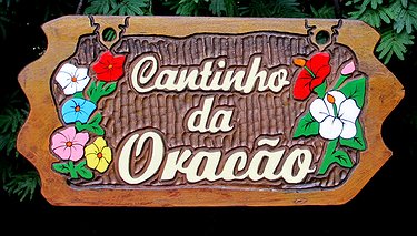 Placa Entalhada - Cantinho da Oração
