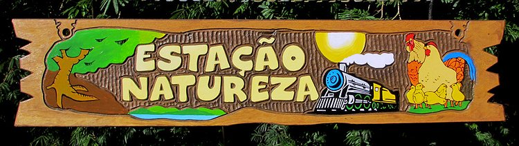 Placa Entalhada - Estação Natureza