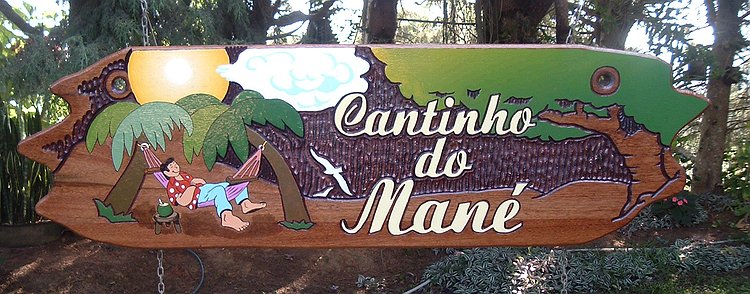 Placa Entalhada - Cantinho do Mané