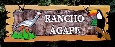 Placa Entalhada - Rancho Ágape