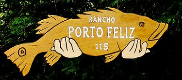 Placa Entalhada - Rancho Porto Feliz