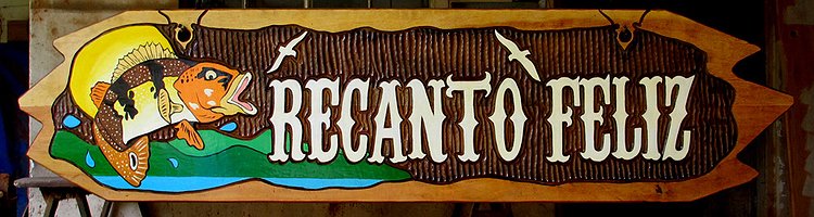 Placa Entalhada - Recanto Feliz