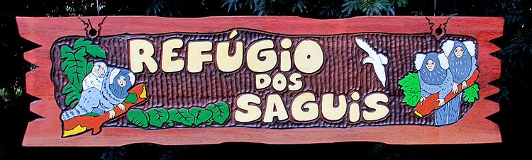Placa Entalhada - Refúgio dos Saguis