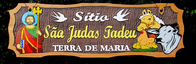 Placa Entalhada - Sítio São Judas Tadeu
