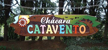 Placa Entalhada - Chácara Catavento