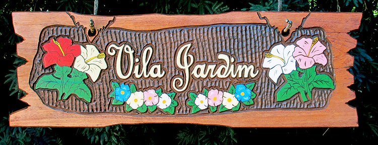 Placa Entalhada - Vila Jardim