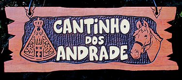 Placa Entalhada - Cantinho dos Andrade