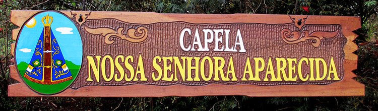 Placa Entalhada - Capela N.ossa Senhora Aparecida