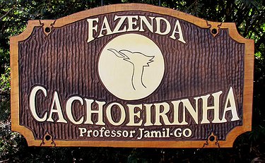 Placa Entalhada - Fazenda Cachoeira