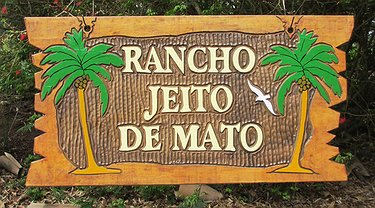 Placa Entalhada - Rancho Jeito de Mato