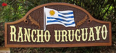 Placa Entalhada - Rancho Uruguayo