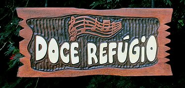 Placa Entalhada - Doce Refúgio
