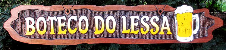 Placa Entalhada - Boteco do Lessa