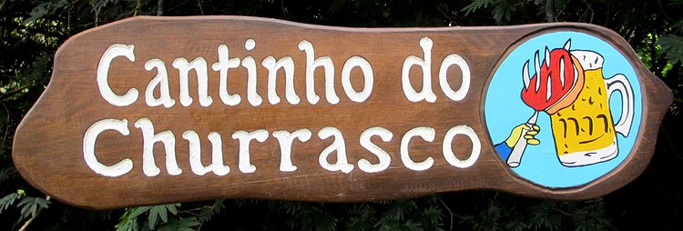 Placa Entalhada - Cantinho do Churrasco