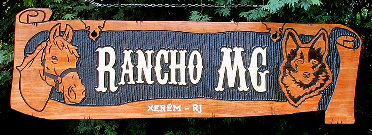 Placa Entalhada - Rancho MG