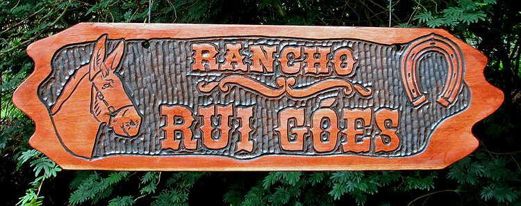 Placa Entalhada - Rancho Rui Góes