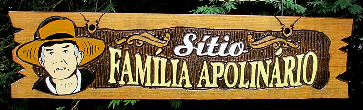Placa Entalhada - Sítio Família Apolinário