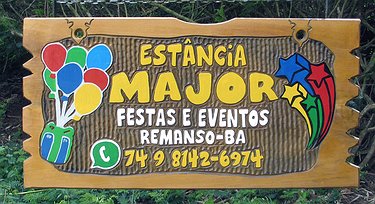 Placa Entalhada - Estância Major