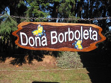 Placa Entalhada - Dona Borboleta