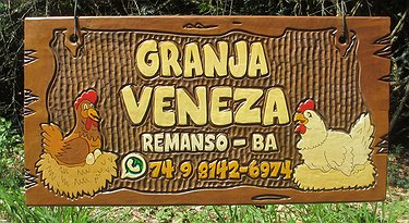 Placa Entalhada - Granja Veneza