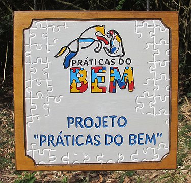 Placa Entalhada - Projeto Práticas do Bem