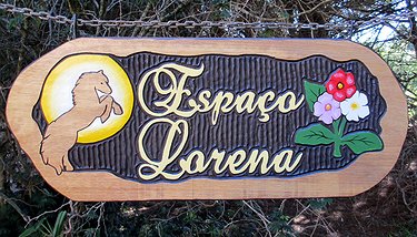 Placa Entalhada - Espaço Lorena