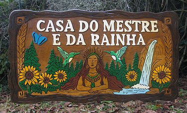 Placa Entalhada - Casa do Mestre e da Rainha