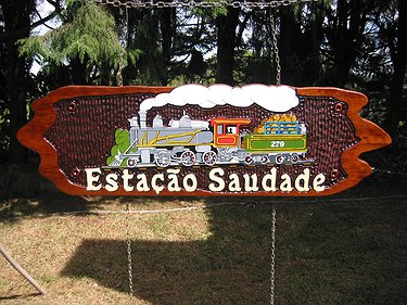 Placa Entalhada - Estação Saudade