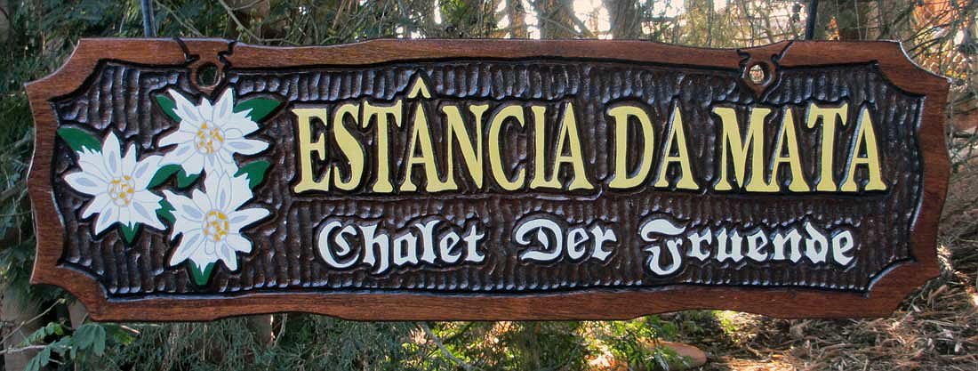 Placa Entalhada - Estância da Mata - Imagem 1
