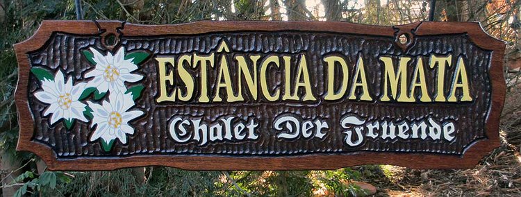 Placa Entalhada - Estância da Mata