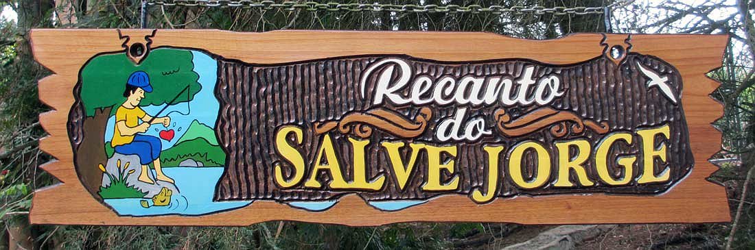 Placa Entalhada - Recanto do Salve Jorge - Imagem 1
