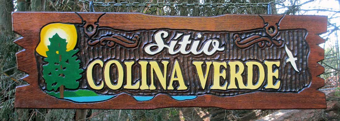 Placa Entalhada - Sítio Colina Verde - Imagem 1