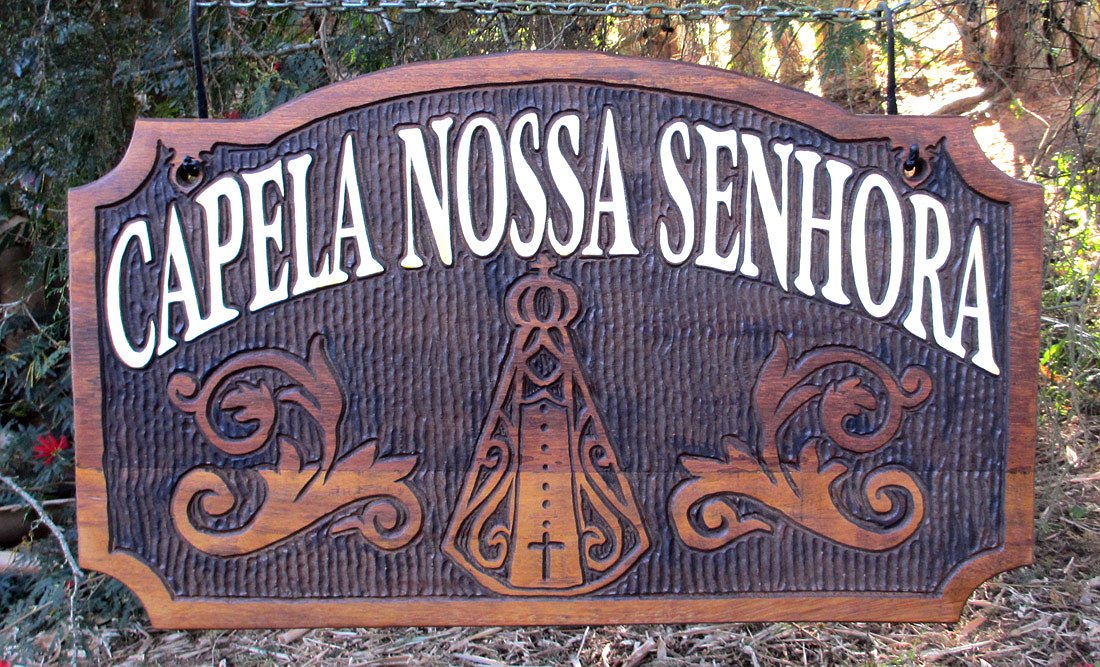 Placa Entalhada - Capela Nossa Senhora - Imagem 1