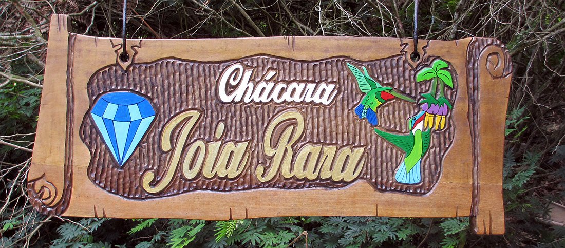 Placa Entalhada - Chácara Joia Rara - Imagem 1