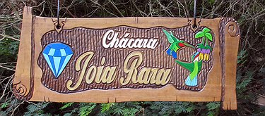 Placa Entalhada - Chácara Joia Rara