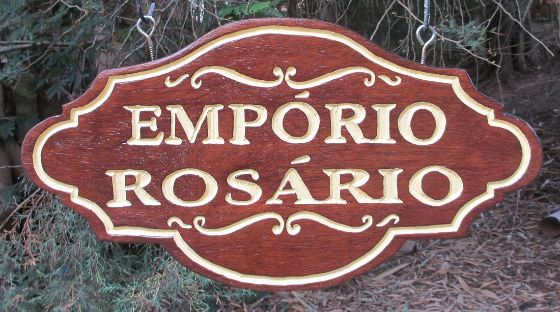 Placa Entalhada - Empório Rosário - Imagem 1