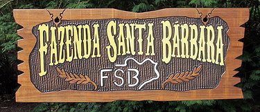 Placa Entalhada - Fazenda Santa Bárbara