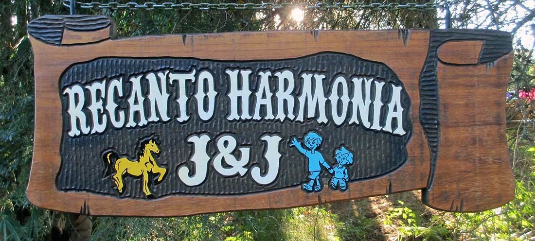 Placa Entalhada - Recanto Harmonia J&J - Imagem 1