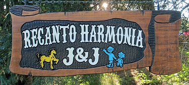 Placa Entalhada - Recanto Harmonia J&J