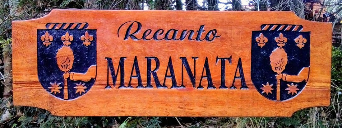 Placa Entalhada - Recanto Maranata - Imagem 1