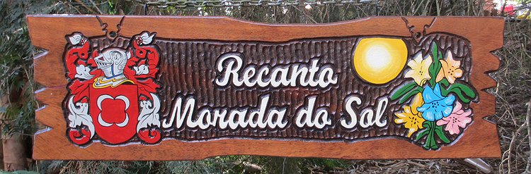 Placa Entalhada - Recanto Morada do Sol