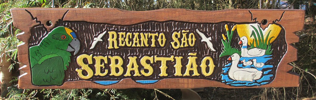 Placa Entalhada - Recanto São Sebastião - Imagem 1