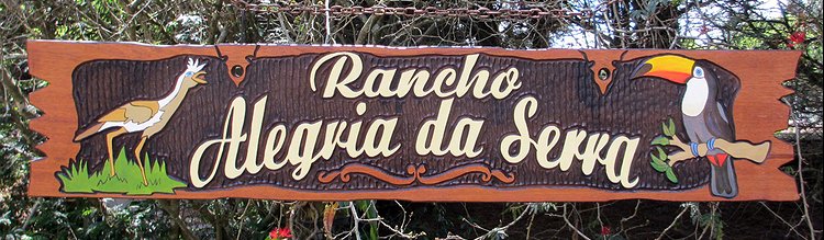 Placa Entalhada - Rancho Alegria da Serra