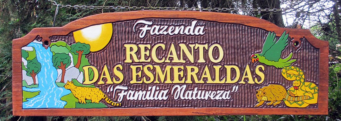 Placa Entalhada - Recanto das Esmeraldas - Imagem 1