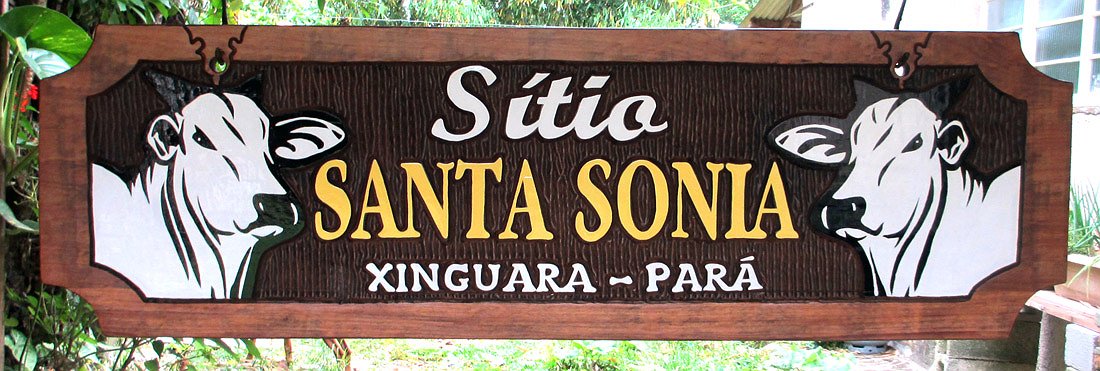 Placa Entalhada - Sítio Santa Sonia - Imagem 1